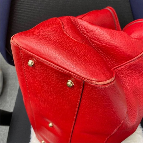 Gucci Red Tote with Bamboo Handles - Picture 6 of 8